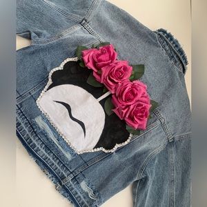 Hand made Frida Khalo Jean jacket!